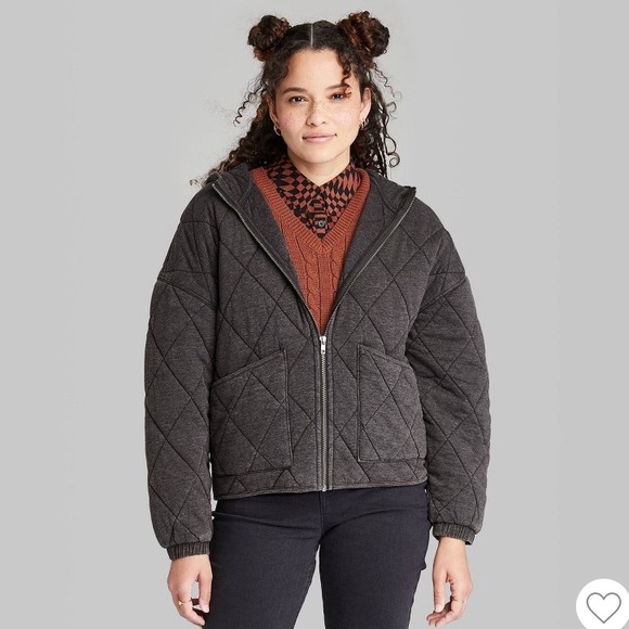 Wild fable hooded quilted jacket Clearance